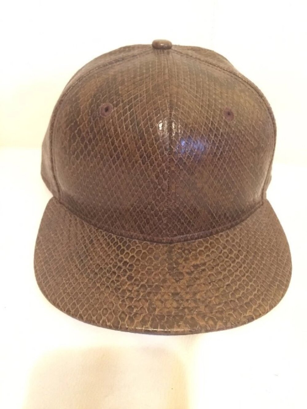 New Era Hat 7 1/4 LTD Edition - Fake snake leather